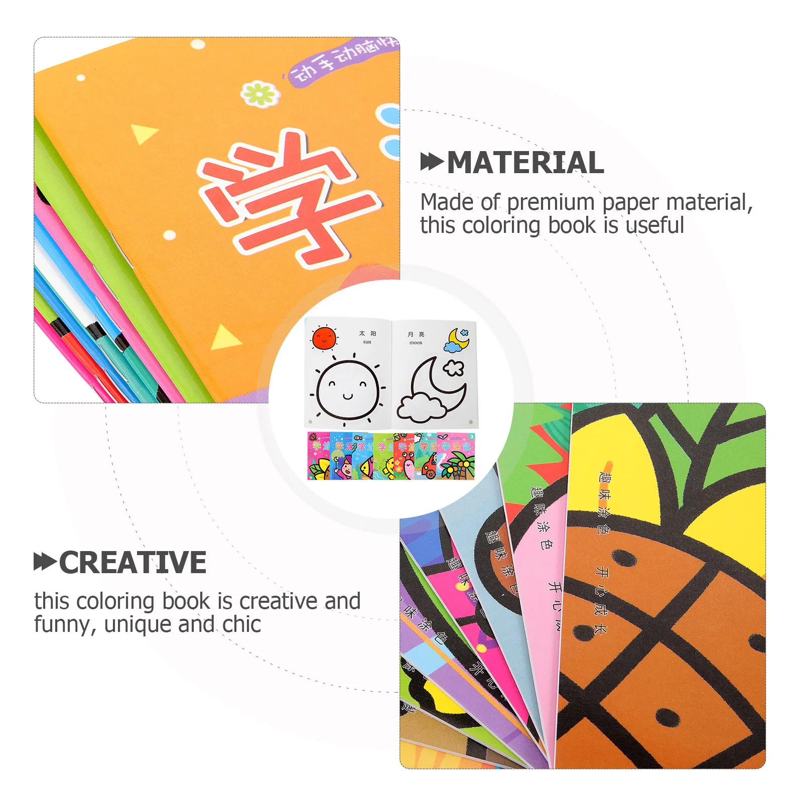 

8Pcs Children Coloring Books Creative Easy Coloring Books for Toddlers Kids Educational Activity