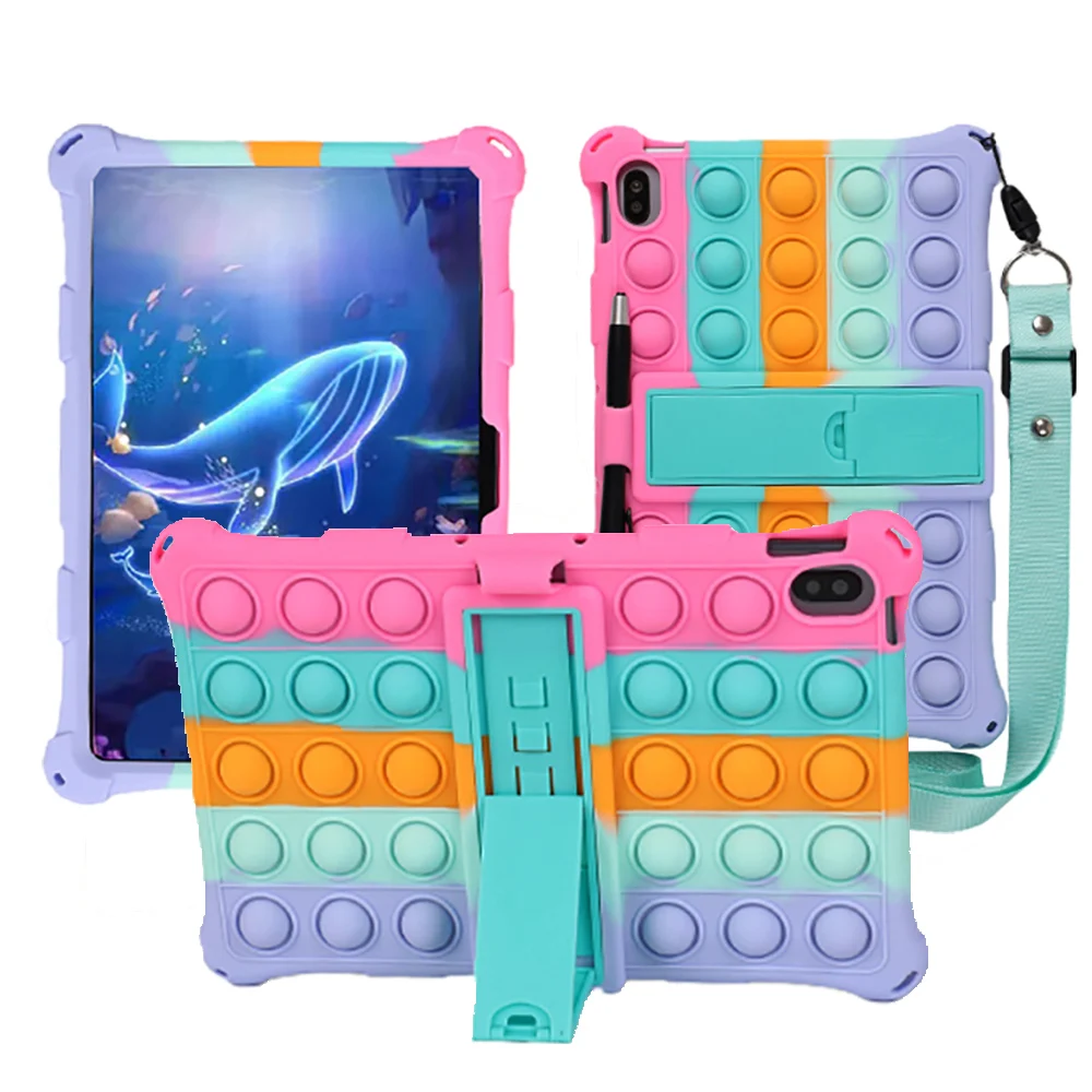 Kids Non-toxic tablet Case for Lenovo Tab P11 TB-J606/P11 Pro TB-J706,Stand Soft Silicone Shockproof Case with Shoulder Strap