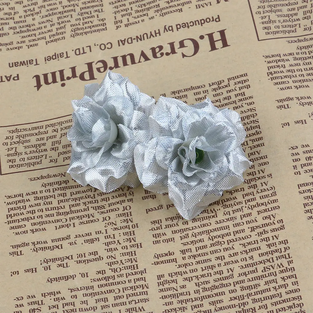 

100Pcs Simulation Silk Rose Heads Fake Rose Decor Wedding DIY Flower Decoration Romantic Garland Props DIY Flower Decoration