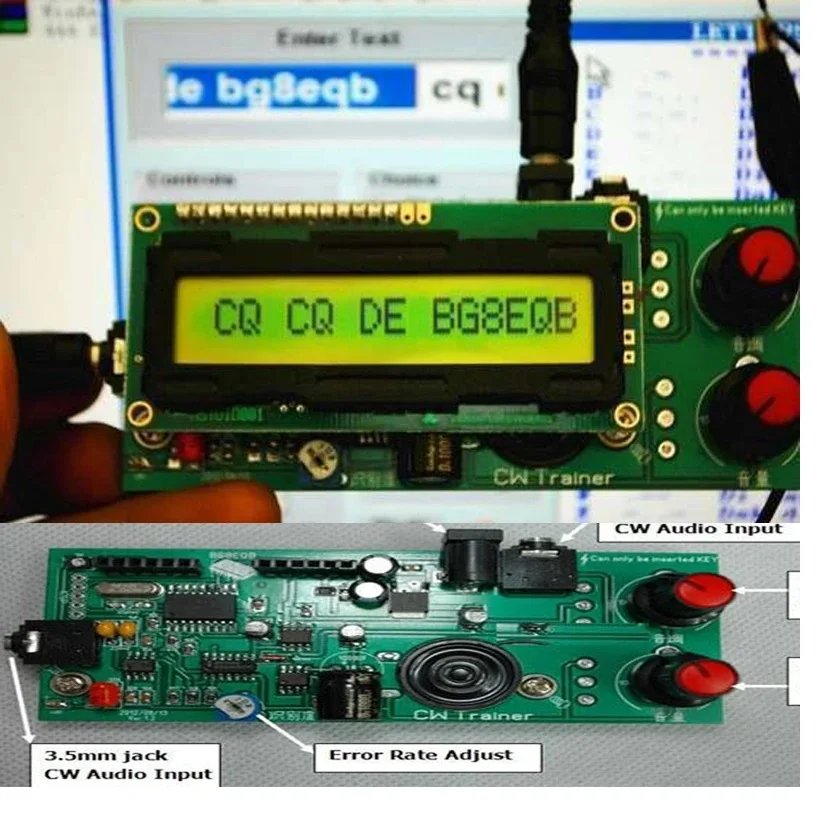 2 in 1: cw Trainer & Decoder * Morsecode-Trainings partner * Keyer-Interpreter-Modul platine