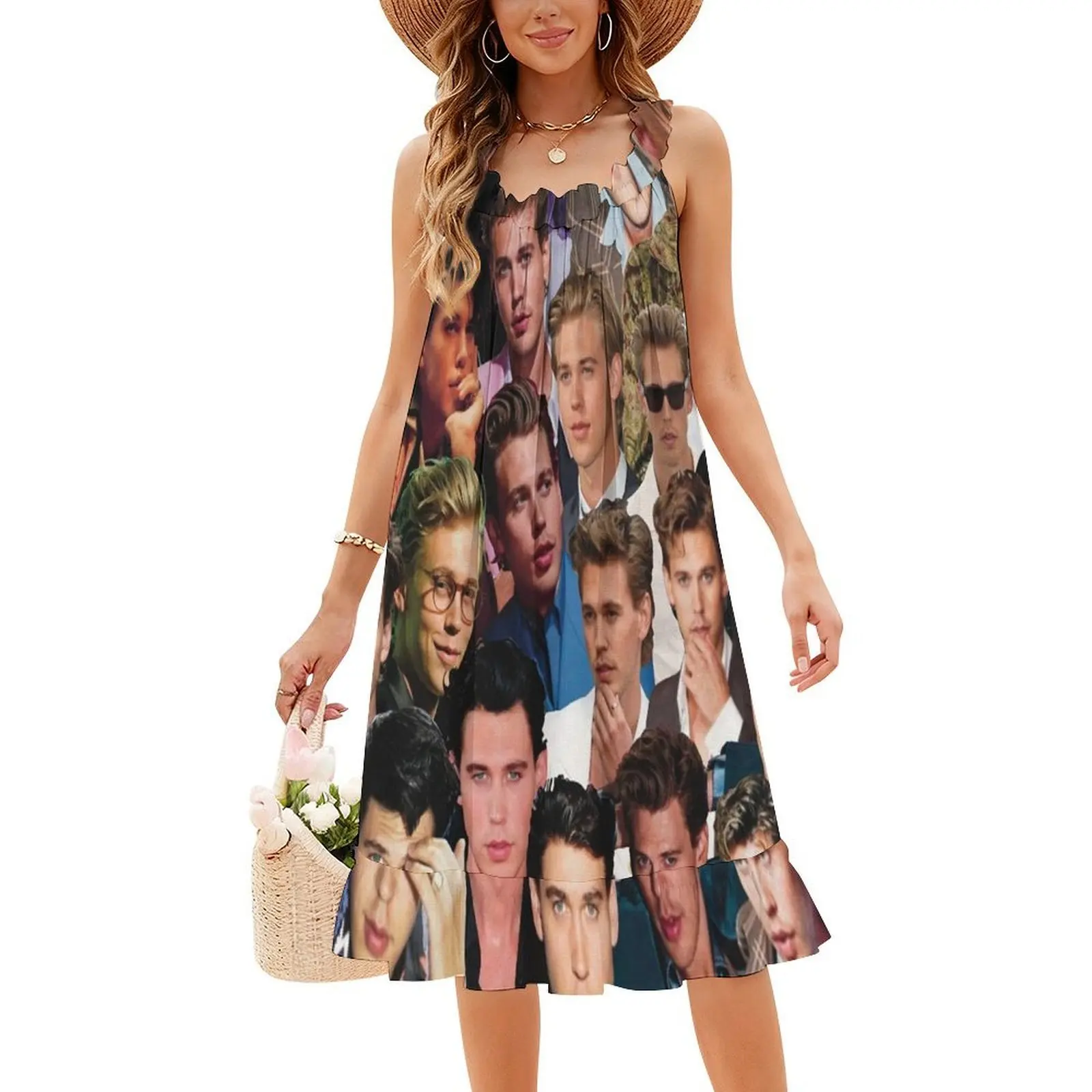 

Остин Батлер фотоколлаж платье в корейском стиле для женщин элегантное повседневное платье для вечеринки или повседневной носки Остин Батлер фото