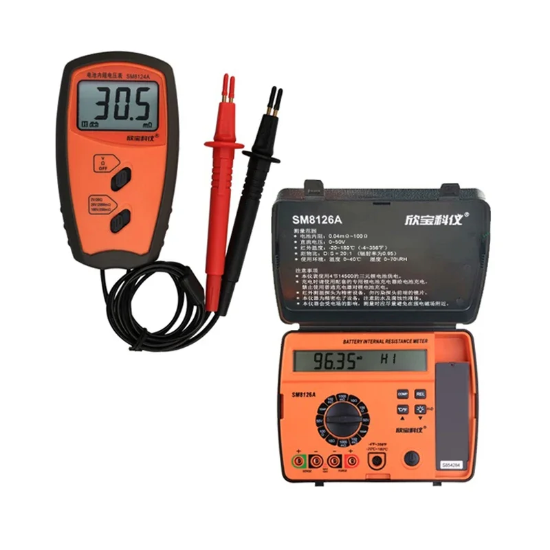 

SM8124A SM8126A Internal Battery Resistance Impedance Meter Battery Resistance Voltmeter 200V Battery Tester Low Voltage Prompt