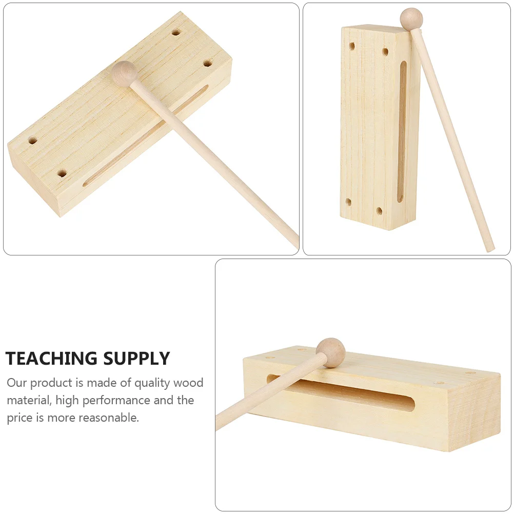 -Tono Clapper Giocattolo Blocco di percussioni in legno Strumento musicale educativo Giocattolo per bambini