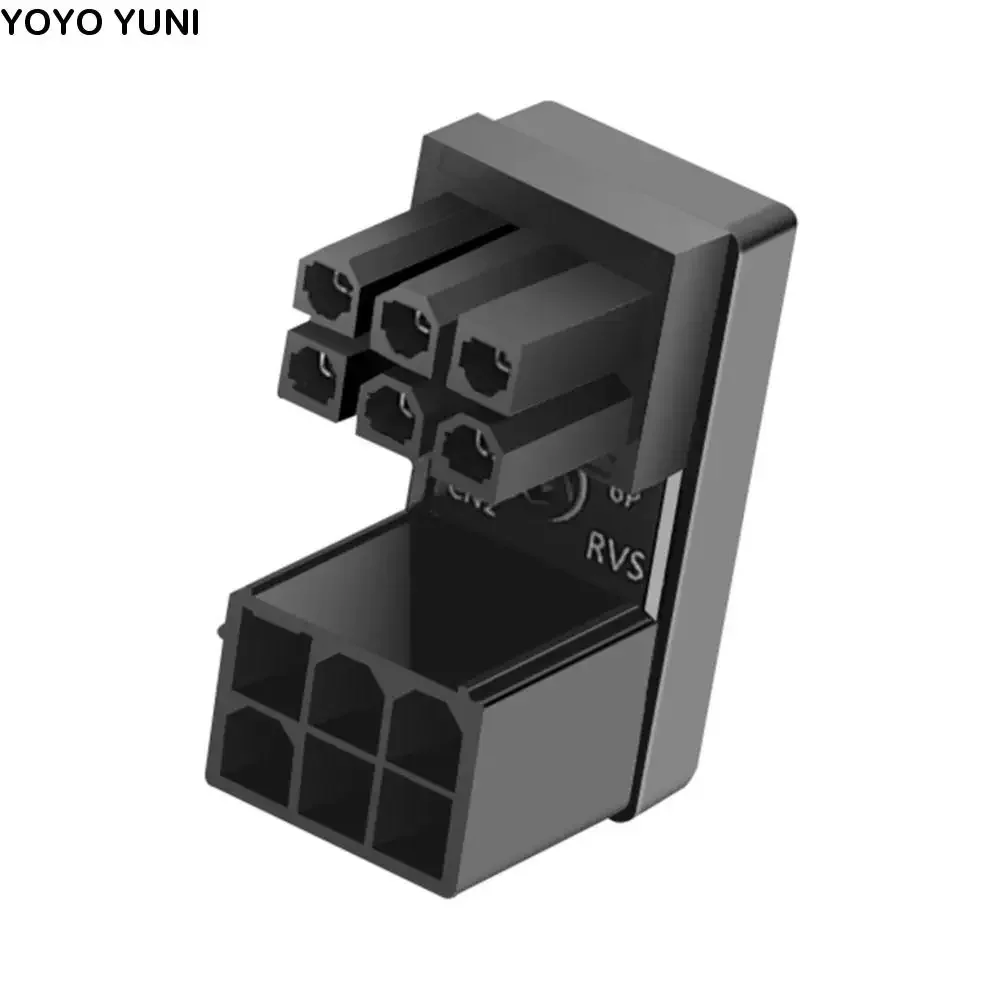 

PCIe 8 Pin 6Pin Opposite Direction Graphics Card Connector 180 Degree Angle Connector Graphics Power Adapter PCIe 8 Pin Adapter