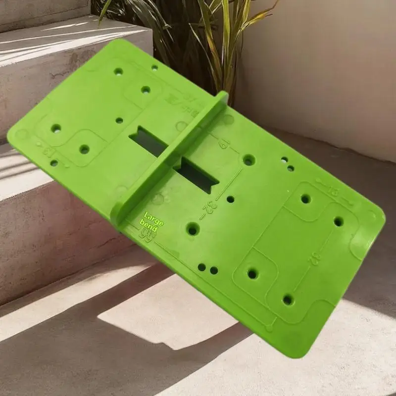 Gabarito chato para carpintaria, guia de perfuração de dobradiças, modelo de dobradiça de armários, ferramenta localizador de furos