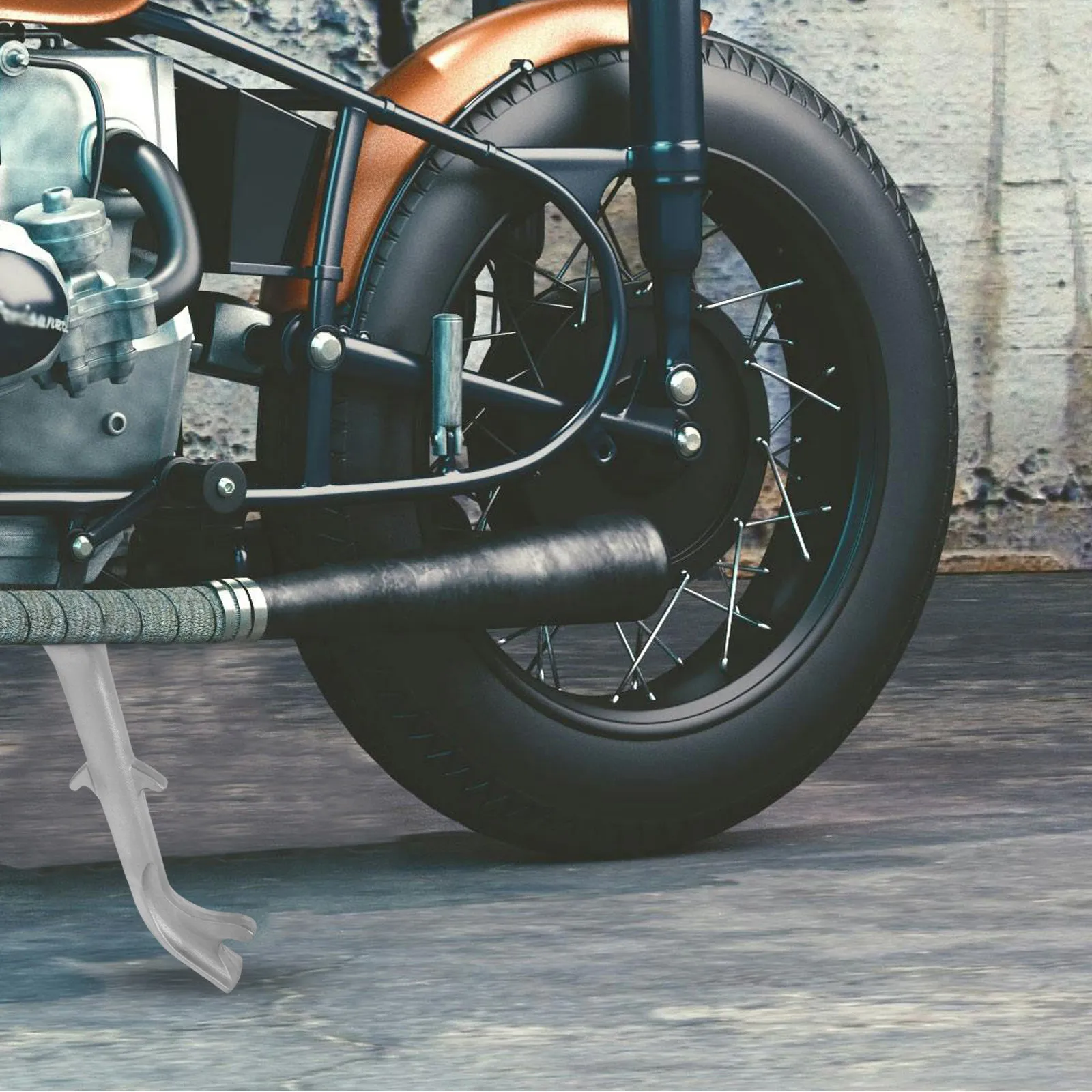 

Motorcycle Side Kickstand Robust Wear Resistant Metal Foot Stand for Scooter Atv Electric Scooter Kickstand Replacement Stable