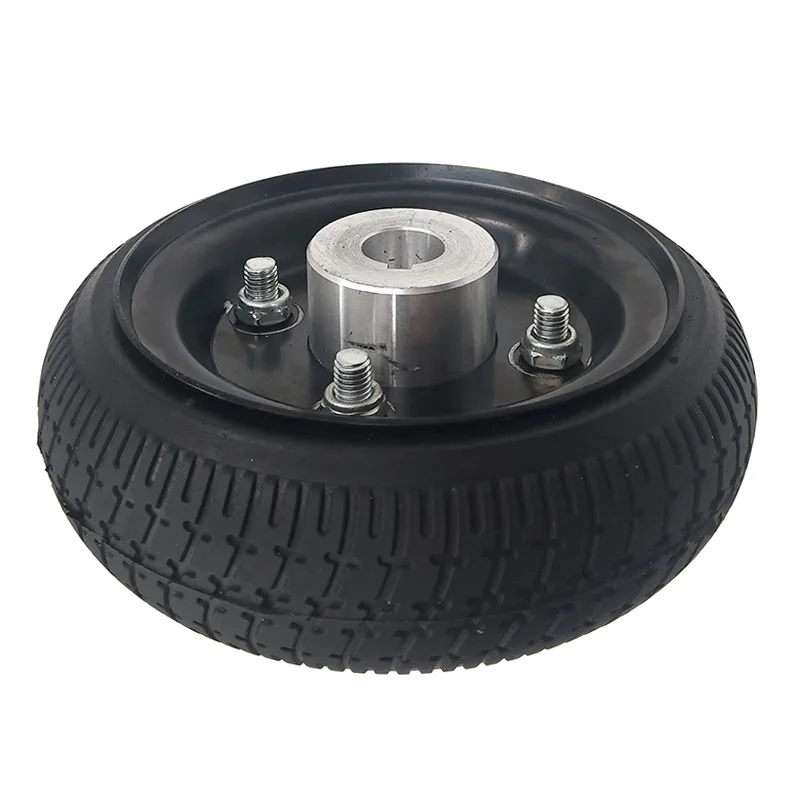 165x55 solid tire with wheel hub keyway, not afraid of punctures, used for lawn drilling/weeding machines