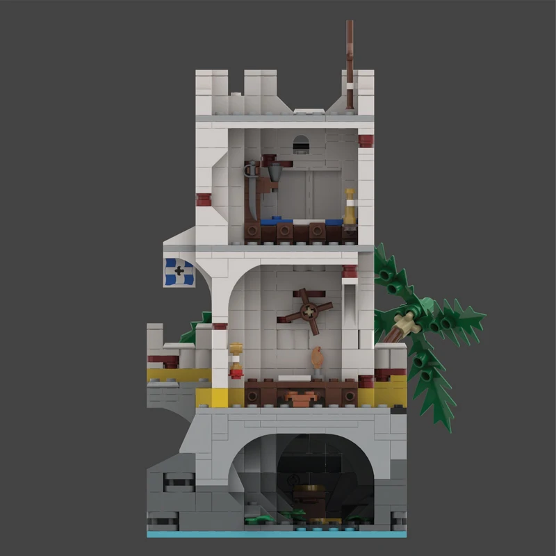 805 PCS MOC 중세 지방정부관 사무실 모듈형 모델 블록 DIY 조립 전시 장난감 어린이 크리스마스 서프라이즈 선물