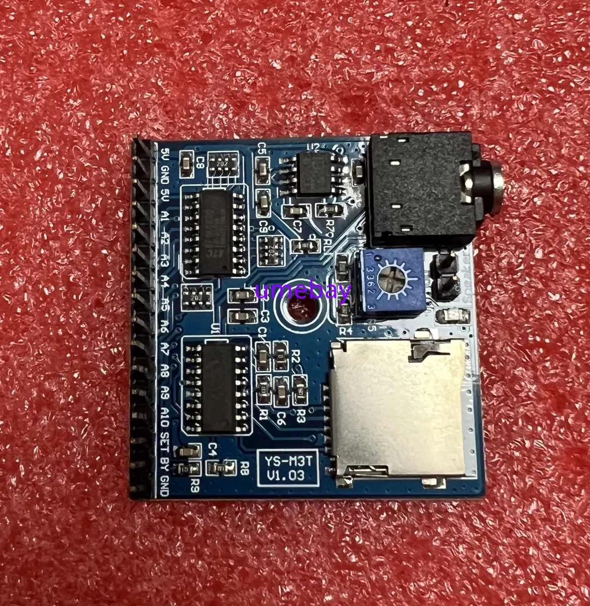 5PCS / Voice playback module, MP3 broadcast prompt, microcontroller high-level trigger, no basic connection button, M3T playback