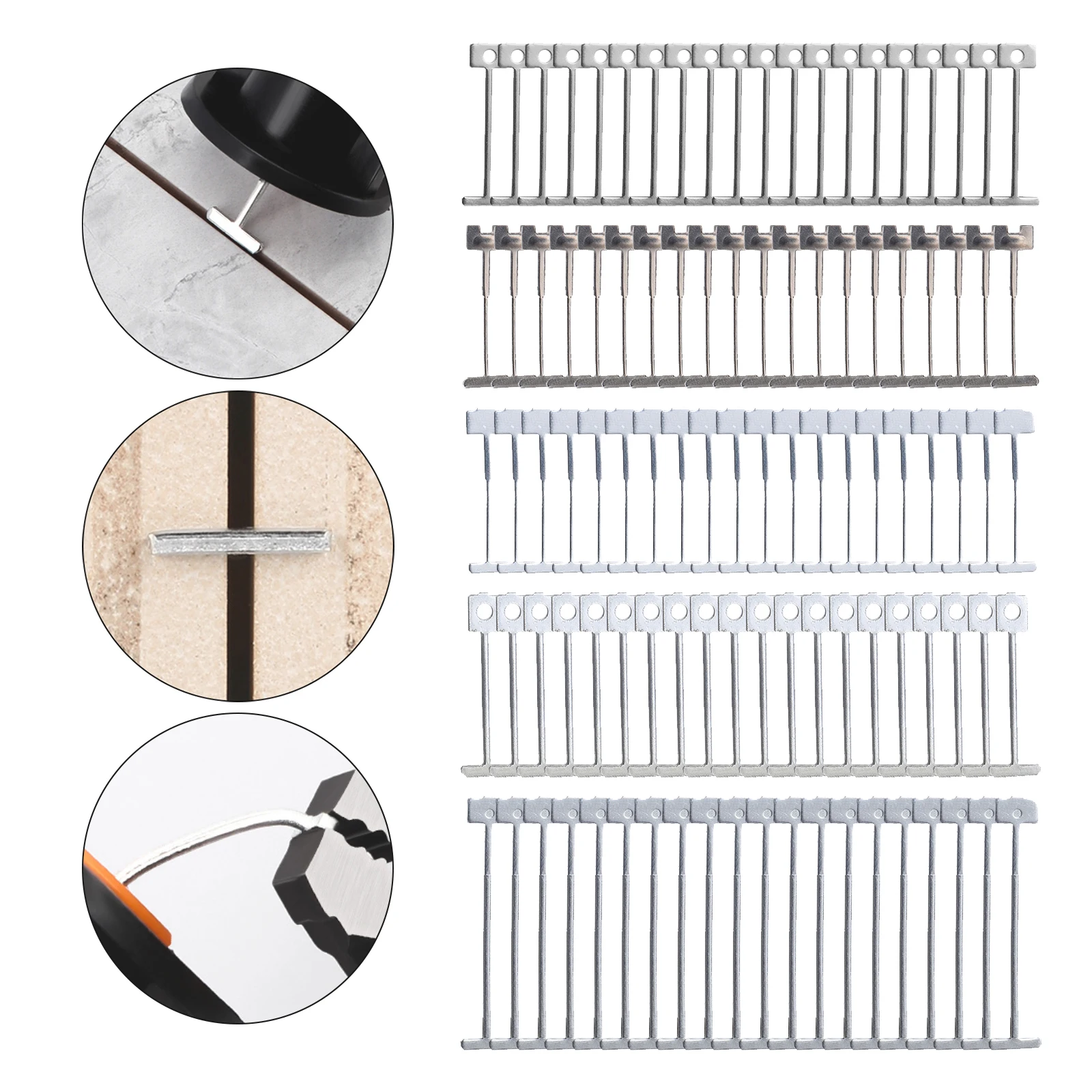 

50/500Pcs Replacement Steel Needles For Ceramic Tile Leveling System Clips Wedges Spacers Floor Tile Laying Construction Tools