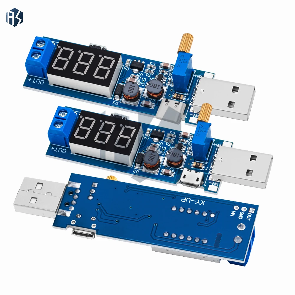 DC-DC 5V a 3.5V / 12V USB Step Up / Down Módulo de fonte de alimentação ajustável Boost Buck Converter Out DC 1.2V-24V