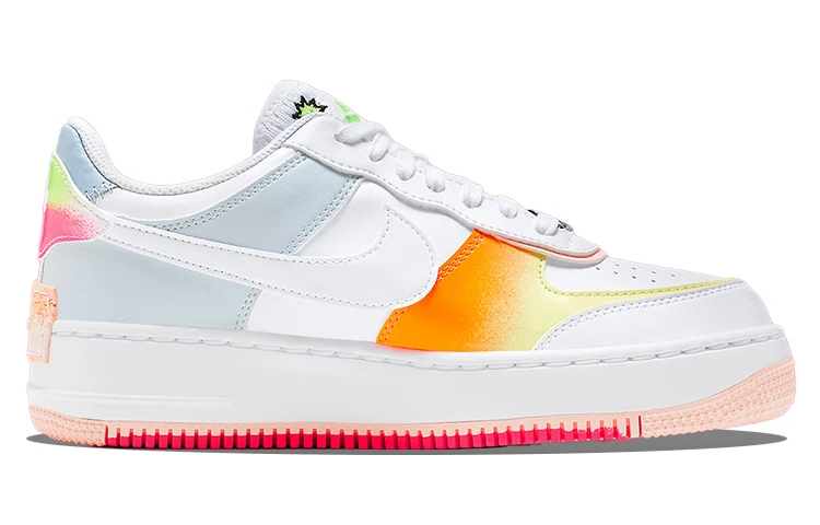 Nike Air Force 1 Low Shadow White Pink Orange Women's Sneakers shoes With Original Box