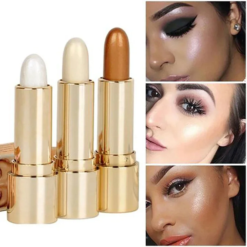 3d Highlighting Reparatie Stick Accentuering Heldermakerij Liggend Zijderuppen Gezicht Contour Bronzer Shimmer Markeerstift Stick