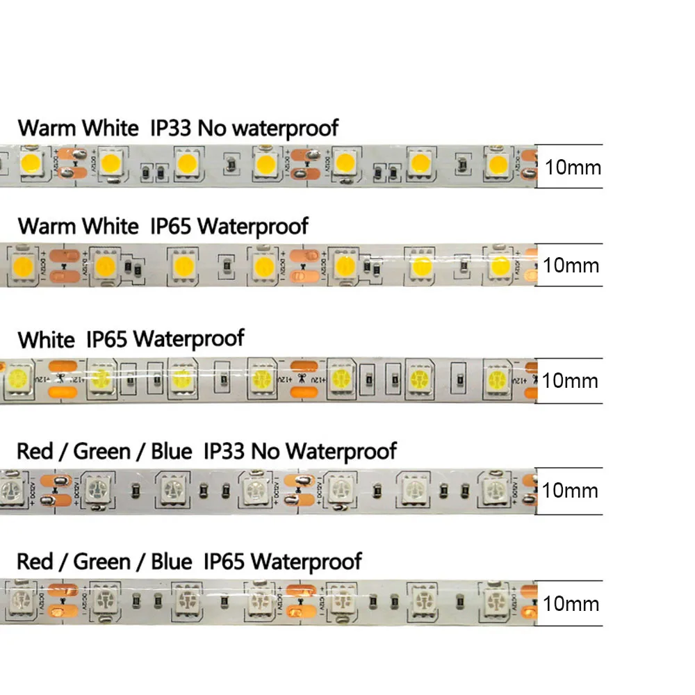 Tira de luces LED 5050 IP65 IP67 IP68 impermeable 24V 300Leds blanco/rojo/azul/Verde/RGB cinta Led decoración de iluminación para exteriores/bajo el