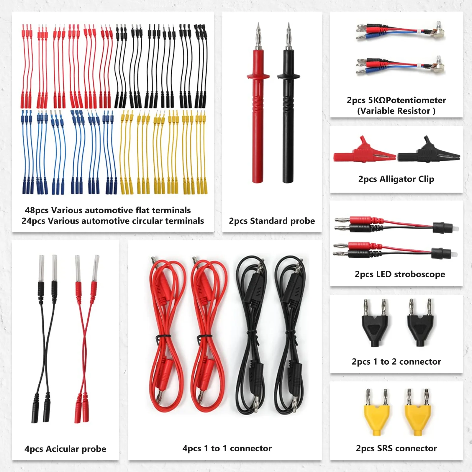 92-Piece Automotive Back Probe Kit, Professional Multimeter Test Lead Set for Auto Electrical Repair & Vehicle Diagnosis view 5