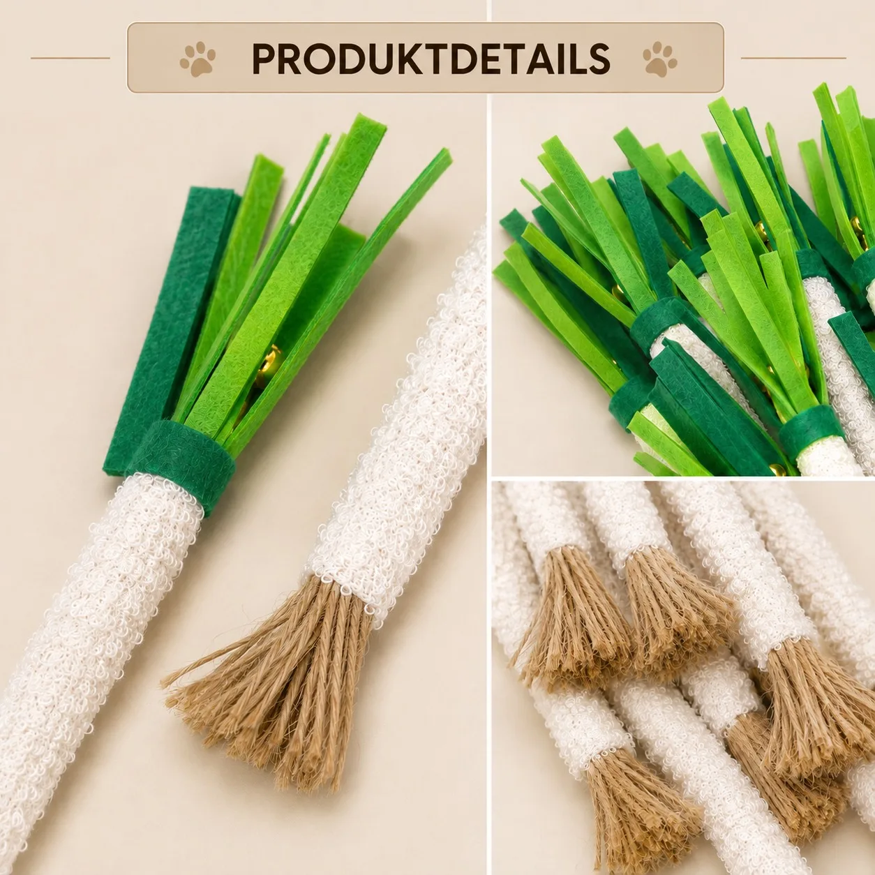 Natürliches Silberweiden-Katzenspielzeug, Matatabi-Stick mit Glocke, interaktives Kauspielzeug zur Zahnreinigung für Katzen und Kätzchen, Zahnpflege – Detail 6