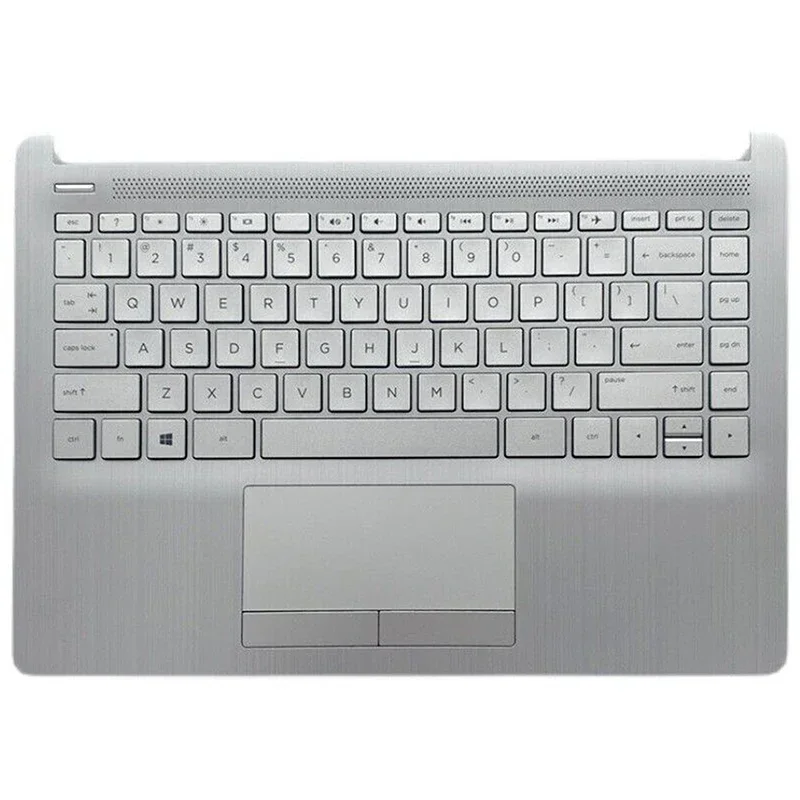 Silver For HP 14S-CR CF DK DP TPN-I130 palm rest keyboard bottom shell upper lower back case