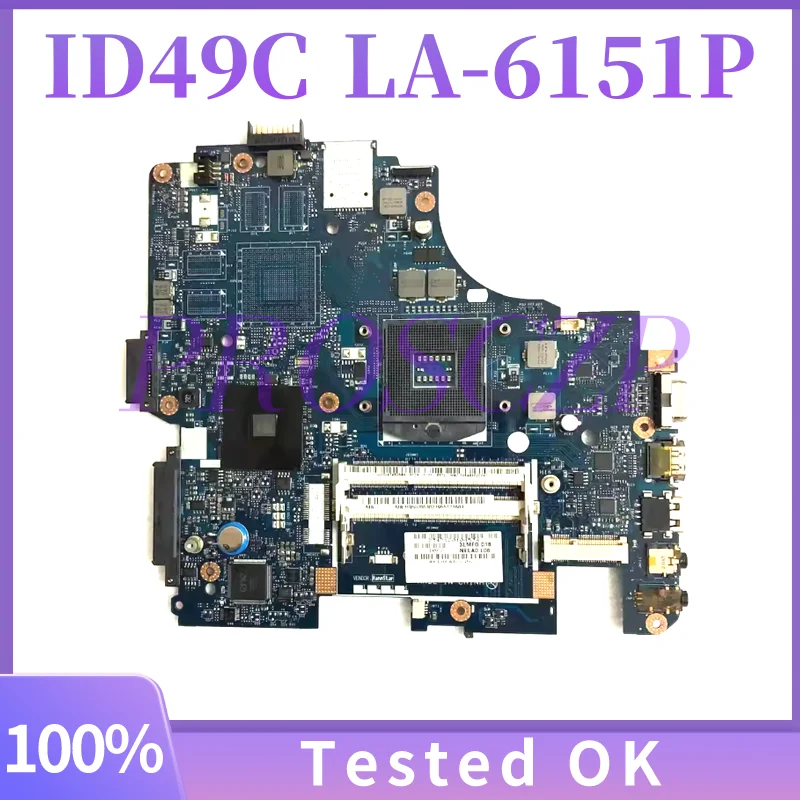 Placa-mãe PIWG1 LA-6751P para laptop Lenovo G470 com CPU 216-0774207 100% totalmente testada e funcionando bem