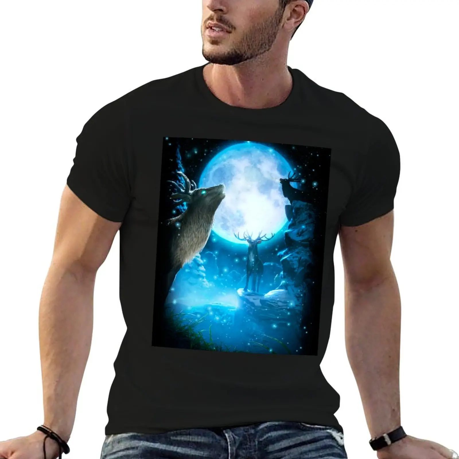 Howling Reindeer T-Shirt Casual Daily Outfit T-Shirt