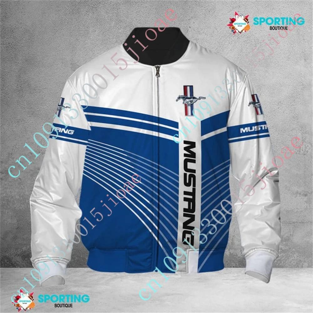 

Mustang Thick Coat Harajuku Parkas Windbreaker Bomber Jacket Techwear Baseball Uniform Jackets For Men's Clothing Custom Logo