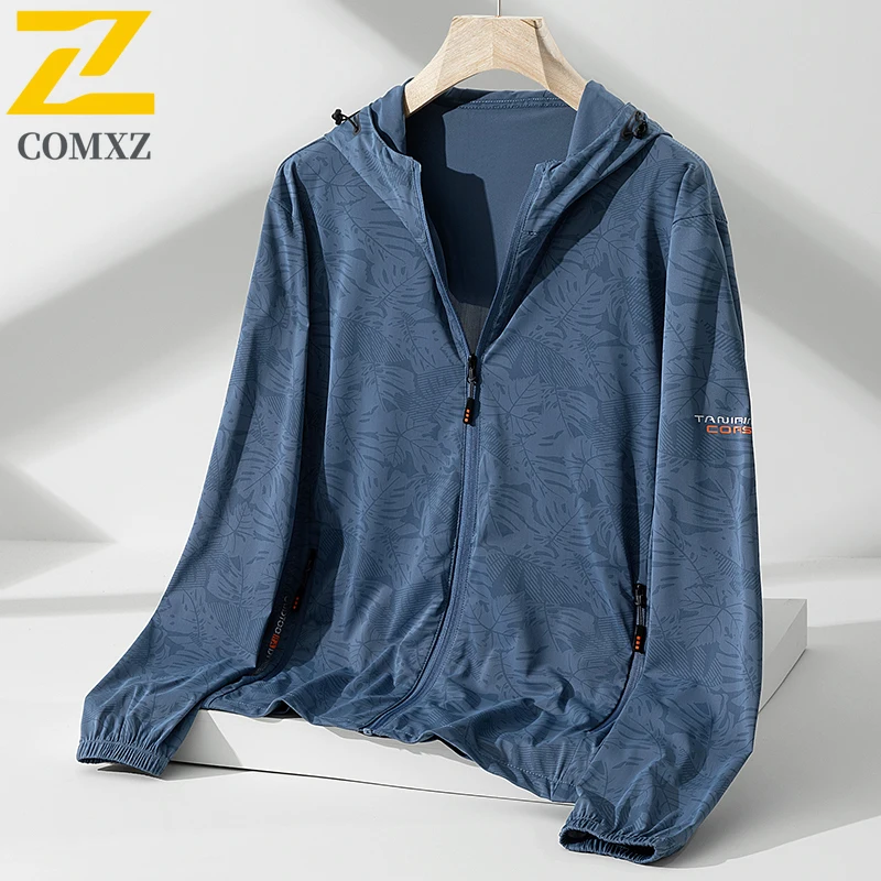 Summer Ice Jacket Men's 2025 New UPF50+ UV Breathable Windbreaker Casual Camouflage Sun protection clothing Camping Hooded Coat