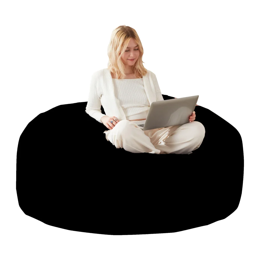 

5FT Memory Foam Bean Bag Chair - Adult/Teen, Removable Flannel Cover, Sofa for Home & Dorm