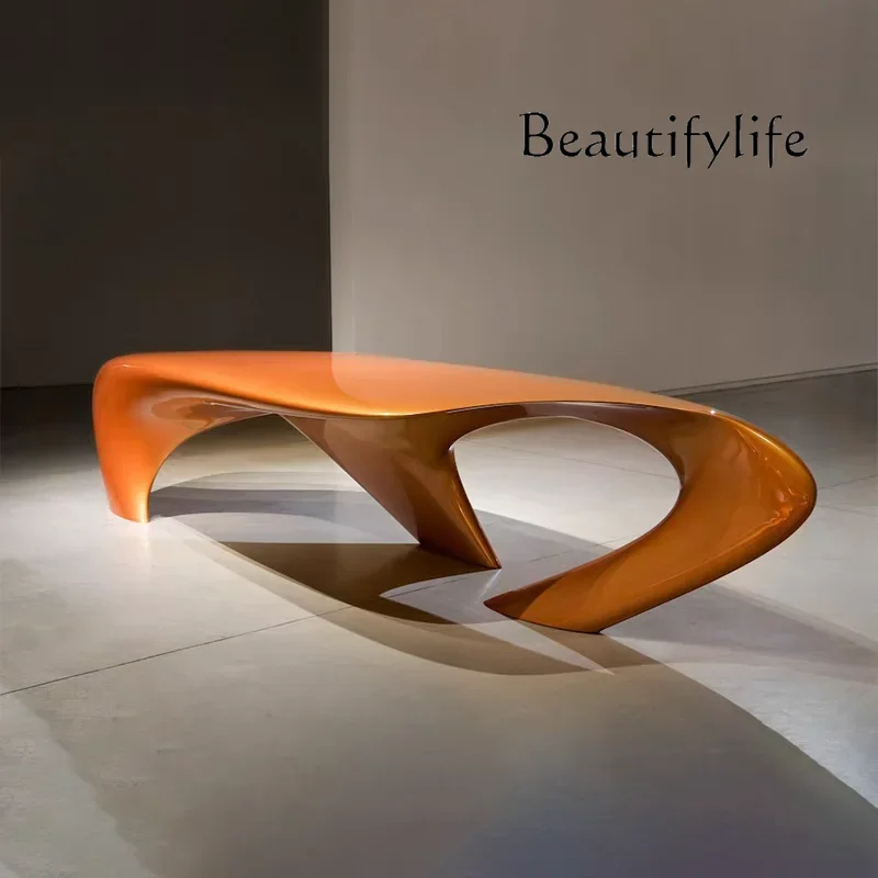 M FRP Moon Coffee Table Resting Area Special-shaped Landscape Moon Coffee Table Living Room Creative Art Modeling