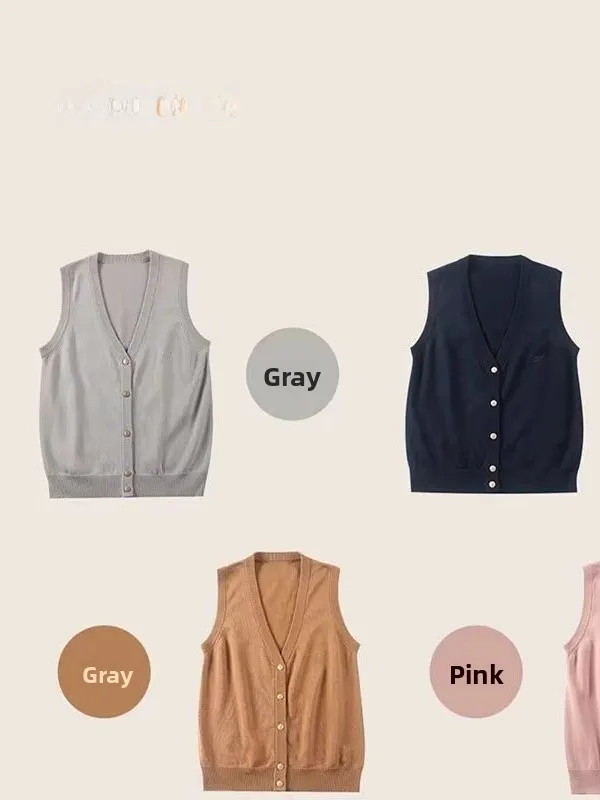 

Japanese Sle JK orm Knitted Open Cardigan Vest Early Autumn Versatile Color Sweater Jaet Top College Sle