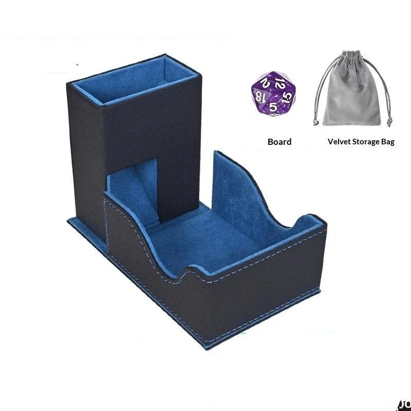Portable Foldable Dice Roller Tower With Bag PU Leather Dice Tray Convenient Special Design Dice Tower For RPG Table Top Gaming