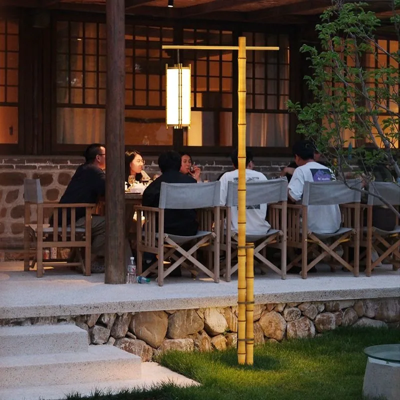 

Outdoor imitation bamboo high pole lamp Bamboo art LED Garden Outdoor homestay Scenic