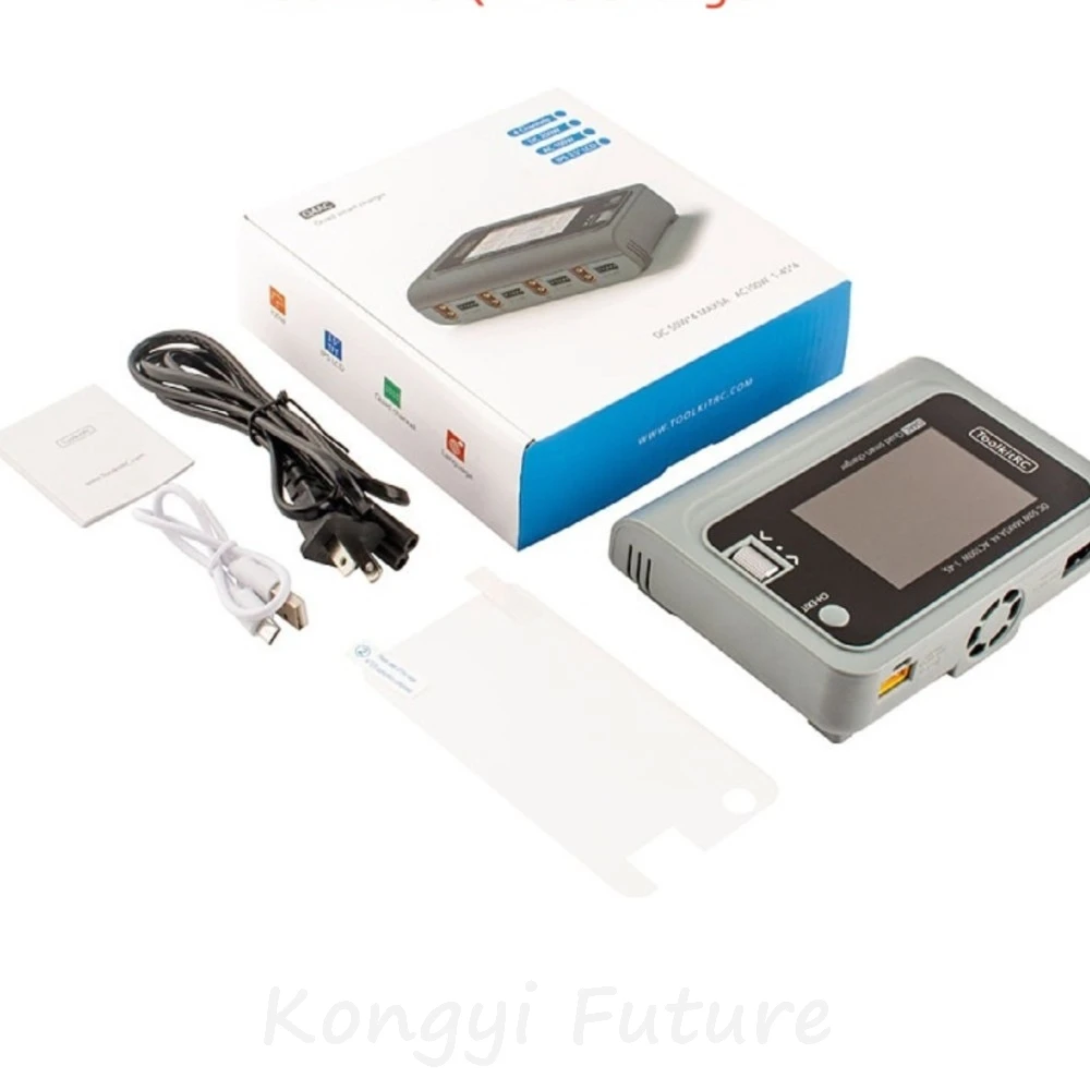 ToolkitRC Q4AC 4-Port Smart Charger 4x50W 5A IPS Display XT60
