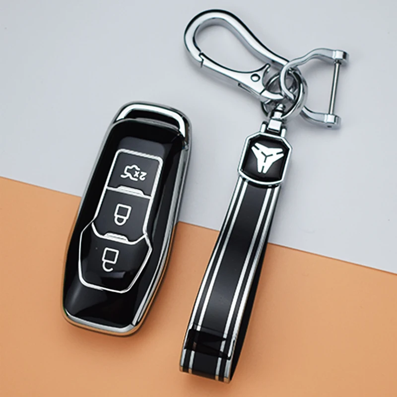 สำหรับ Ford Focus 3 4 ST Mondeo 5 MK5 Mustang F-150 Explorer Edge Fiesta Kuga MK3 TPU หุ้มกุญแจรถ Shell fob อุปกรณ์เสริม