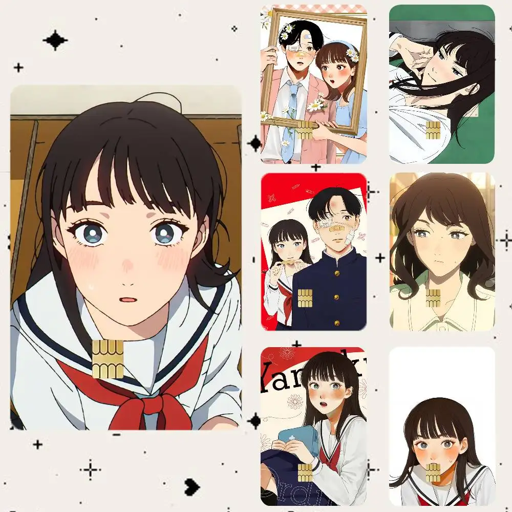 Yano-kun's Ordinary Days HD Waterproof Card Skins Protective Stickers for Credit Bank Game Cards