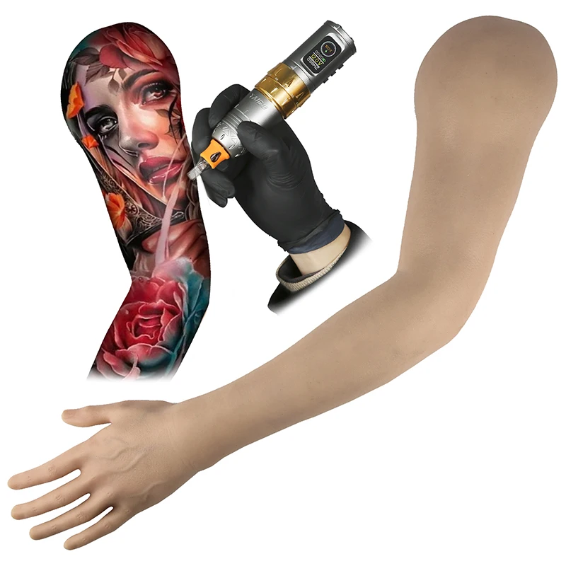 TAIDU 3D Tattoo Practice Silicone Arm  Simulation Tattoo Beginners  Foldable Practice Skin Makeup Tattoo Equipment Supplies