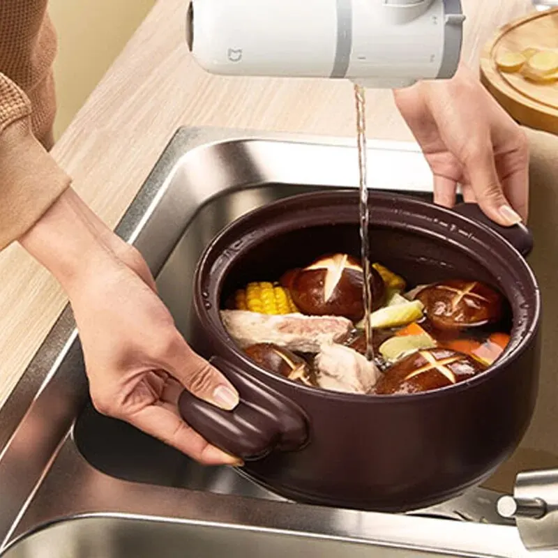 XIAOMI MIJIA-Purificateur d'eau du robinet, filtre, nettoyage de la cuisine, système lavable pour buse domestique, élimination des bactéries, charbon actif