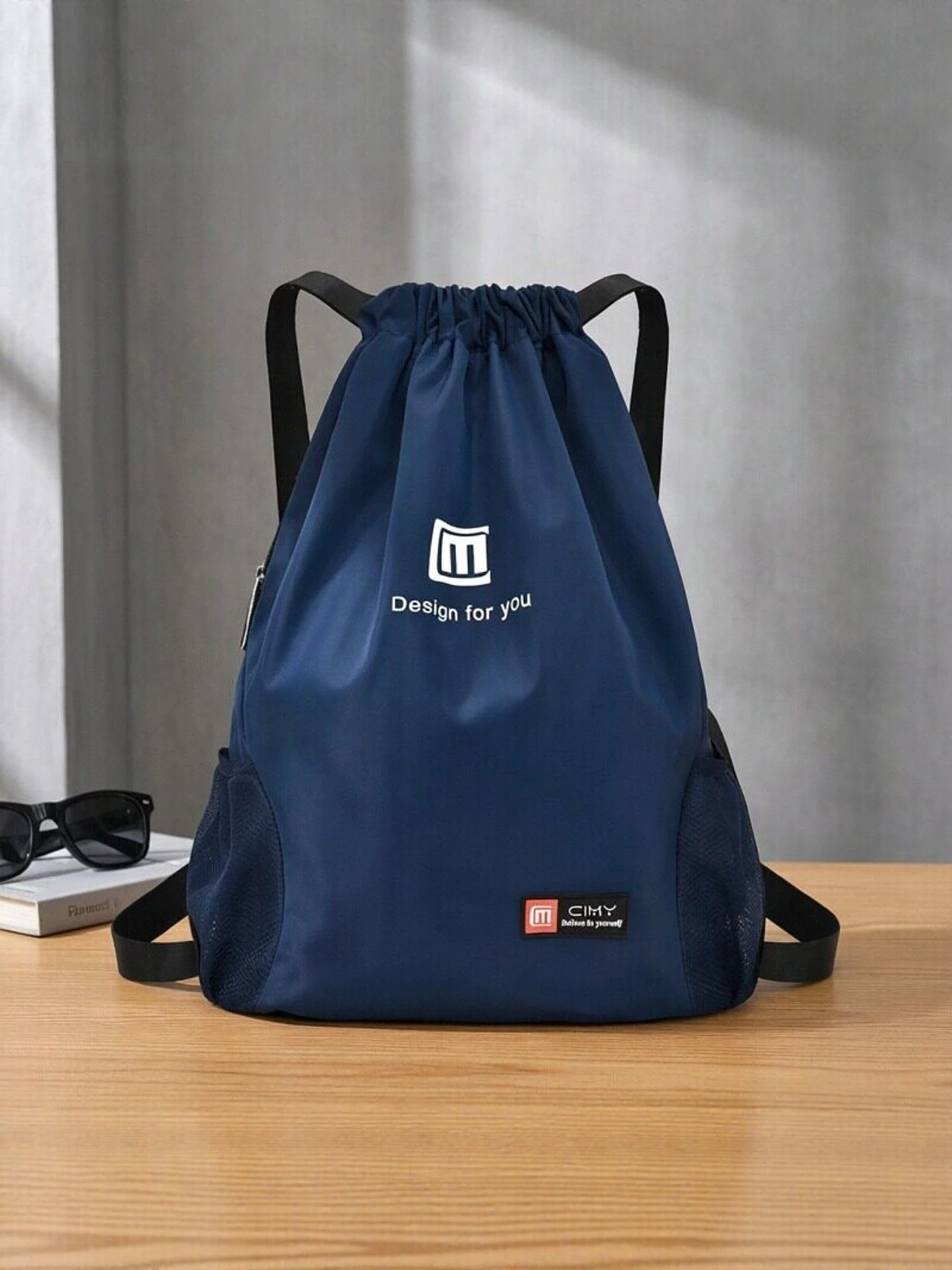 large-capacity-oxford-cloth-fitness-travel-backpack-men's-double-shoulder-bag-drawstring-closure-soft-waterproof-outdoor-func