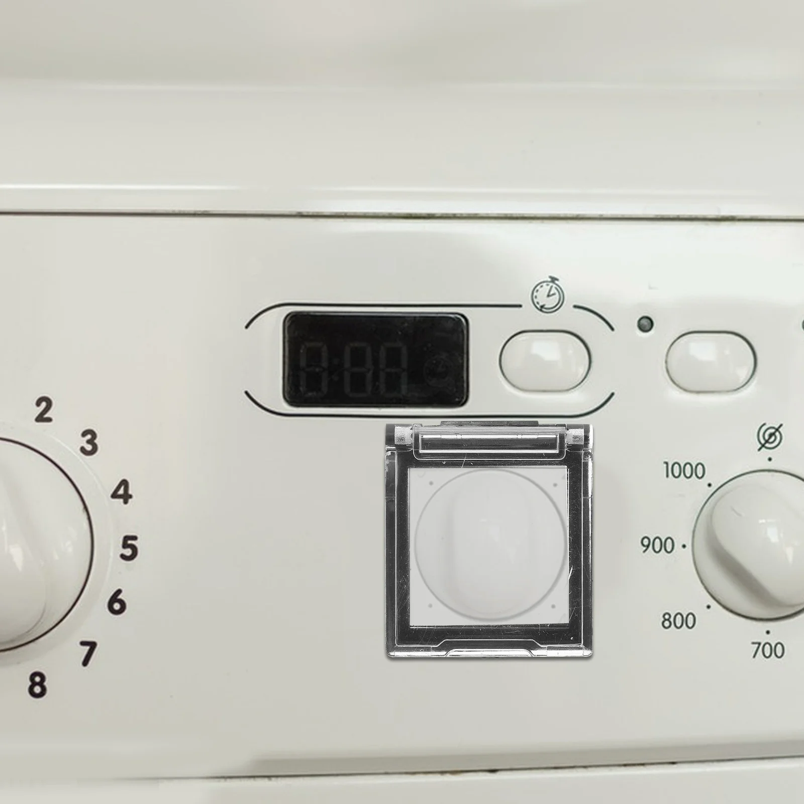 

2pcs Button Protective Cover Clear Plastic Self-Adhesive For Washing Machine Dishwasher Stop Start Switch Safety Waterproof