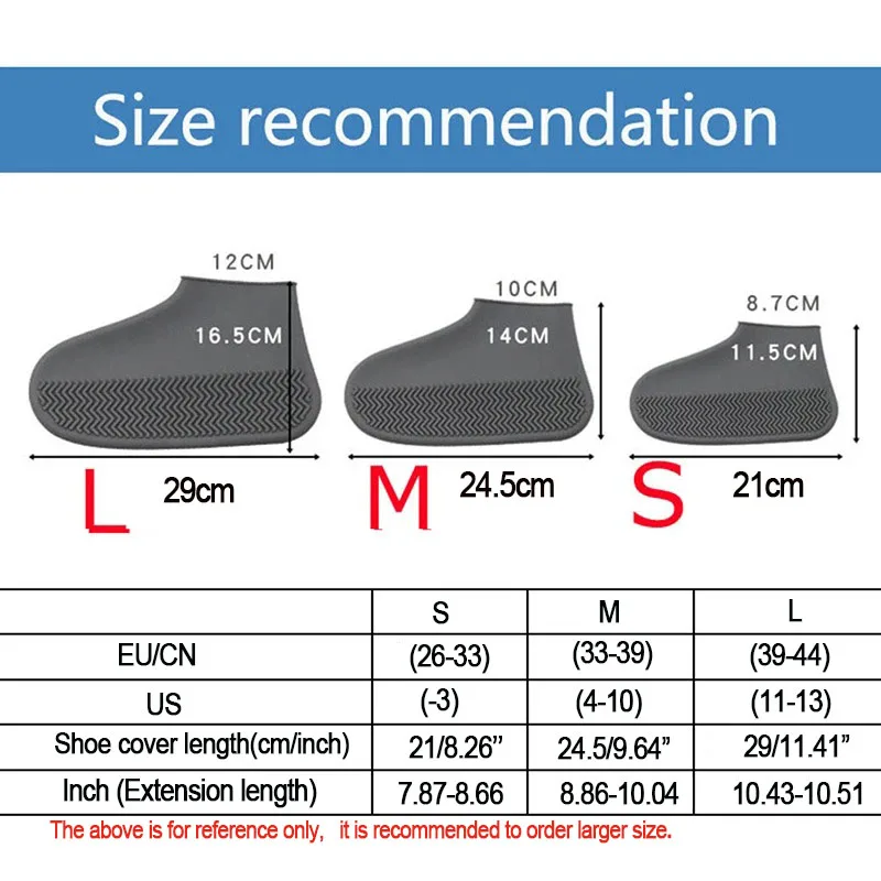 Chaussures de Pluie Imperméables, Couvre-Chaussures en Silicone, Résistantes à l'Usure, Bottes d'Extérieur pour Adultes et Enfants, Portables, artificiel astiques, Réutilisables