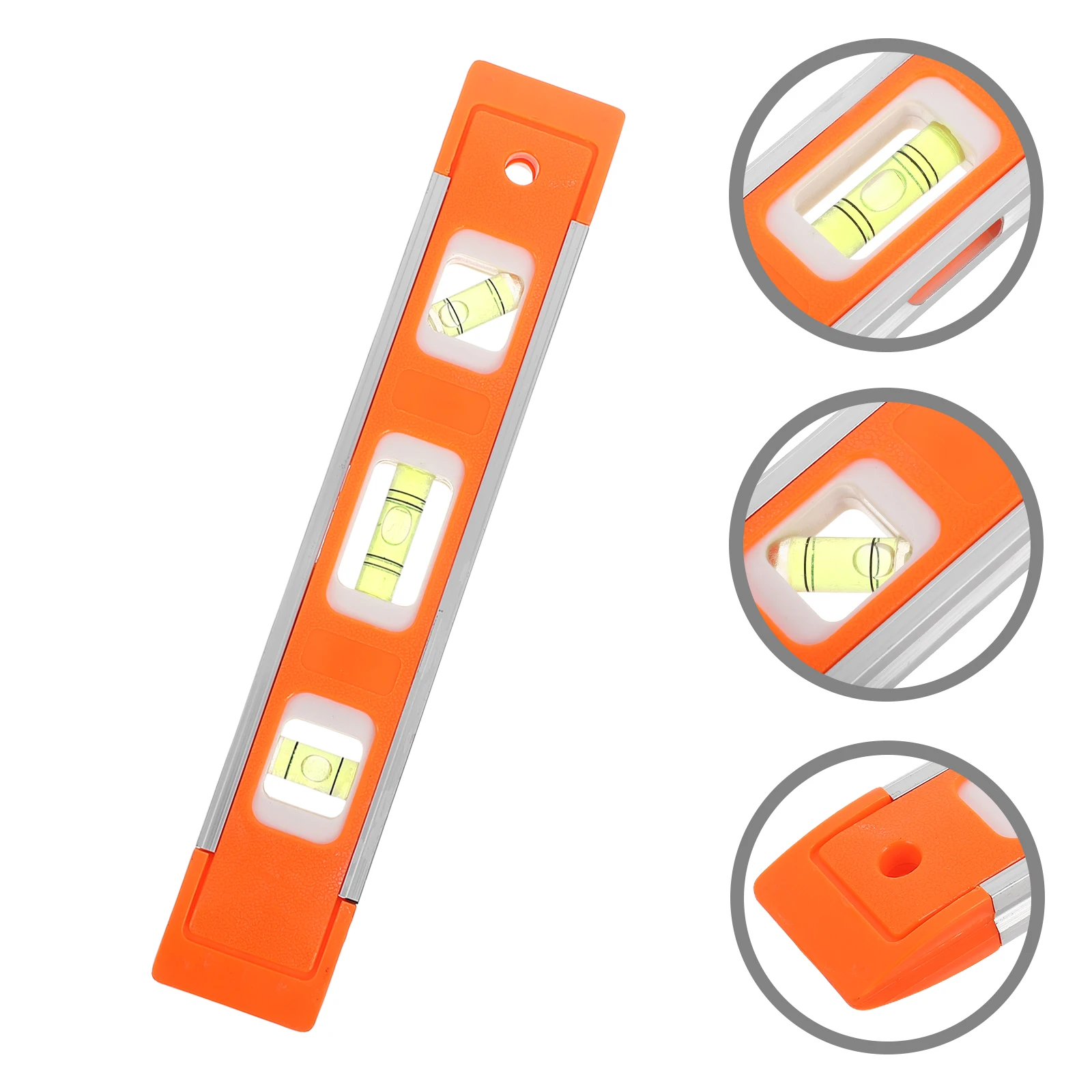 1pcs Multifunctional Aluminum Alloy Level 45° 90° 180° High Precision Bubble Spirit Horizontal Measuring Ruler Compact Mini