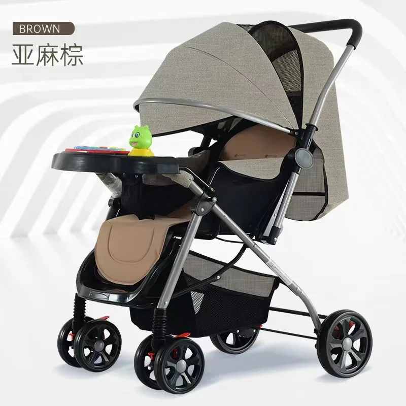 

Baby stroller can sit in both directions and lie down with ultra-light portable folding four-wheeled bb baby parachute.