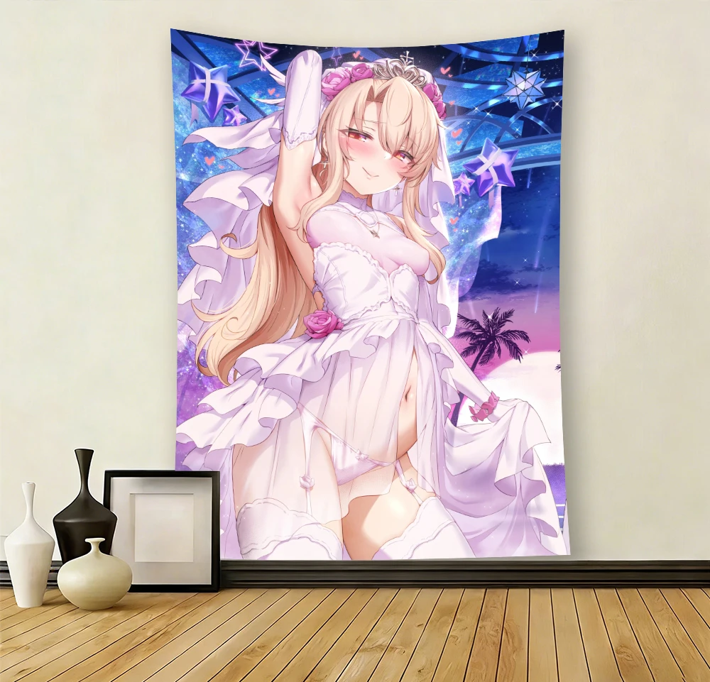 Eig-h-til-ya 2D-Poster-Stil-Wandteppich für Schlafzimmer, Wandbehang aus Stoff, Wanddekoration für den Wohnbereich, flacher Druck aus weichem Material