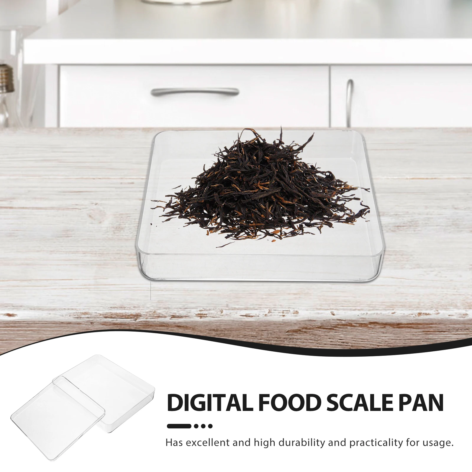 

2pcs Plastic Tray Electronic Pan For Kitchen Accessories Stackable Weighing Pan Measuring Dish Reusable