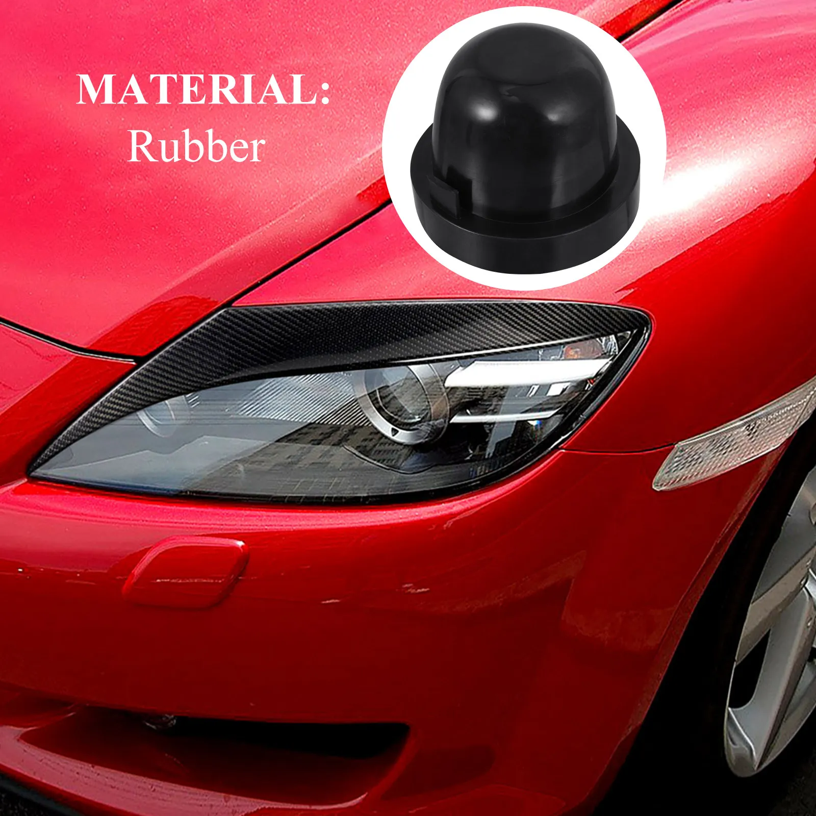 

1 пара гибких резиновых пылезащитных накладок на фары автомобиля, высокопрочные, надежные, для использования в качестве абажуров для автомобильных ламп