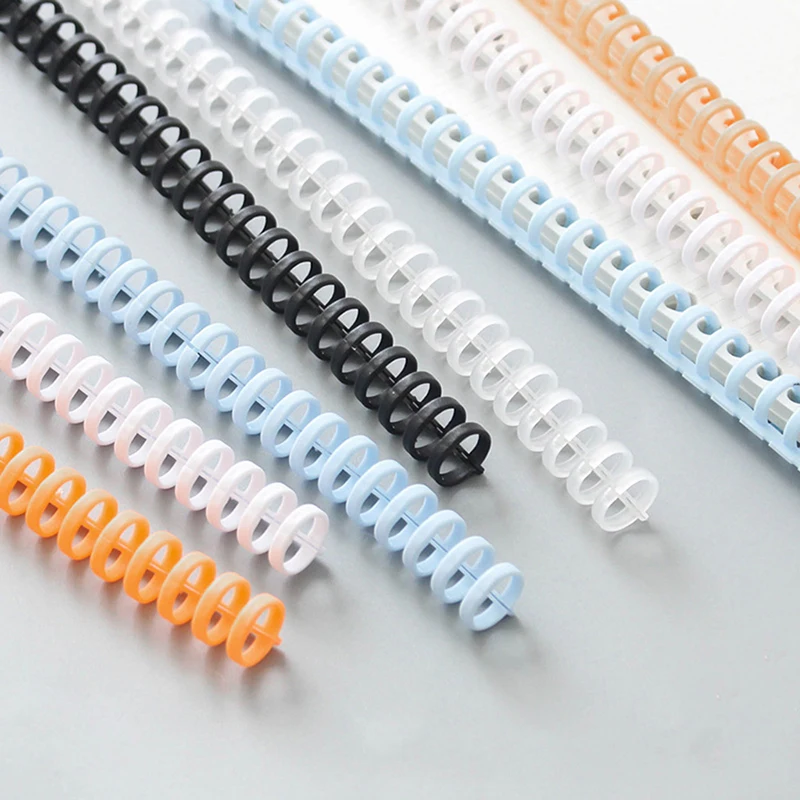 5Pc 12mm 30 Hole Loose-leaf Plastic Binding Ring Spring Spiral Rings for A4 A5 Paper Notebook Stationery Office Supplie