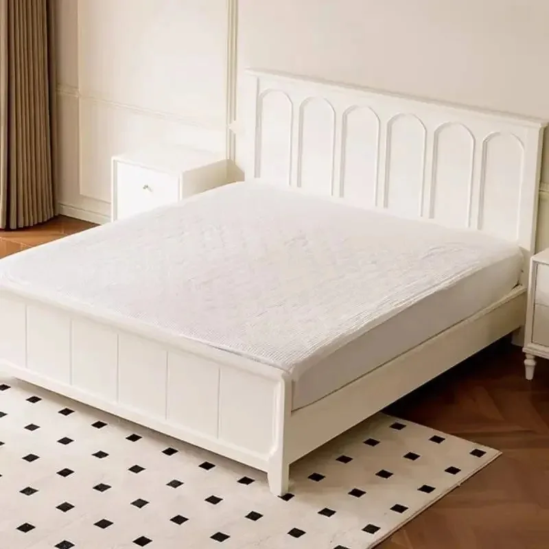 White Waterproof Double Bed Bedrooms Comforter Modern Wooden Platform Double Bed King Size Luxury Cama De Casal Home Furniture