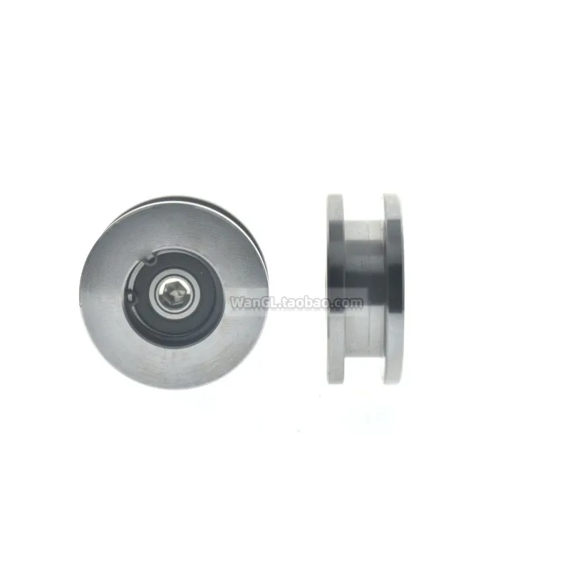 1 pz 10x50x19mm puleggia cuscinetto a forma di H in metallo 45 # anello a scatto in acciaio 6000RS cuscinetto puleggia a forma di I resistente all'usura e silenzioso