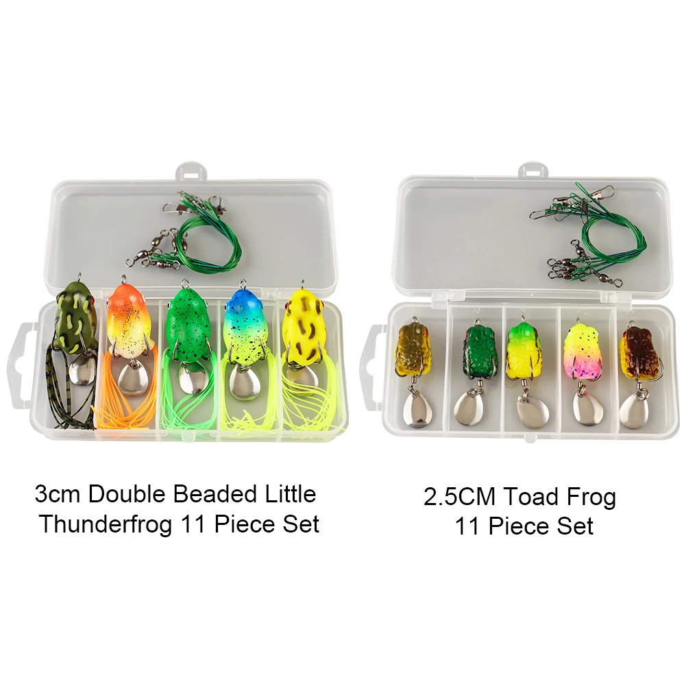 5 قطعة توبواتر راي الضفدع الطعم مع السنانير المزدوجة لينة راي الضفدع سويم الضفدع ملعقة الصيد الطعوم صيد السمك