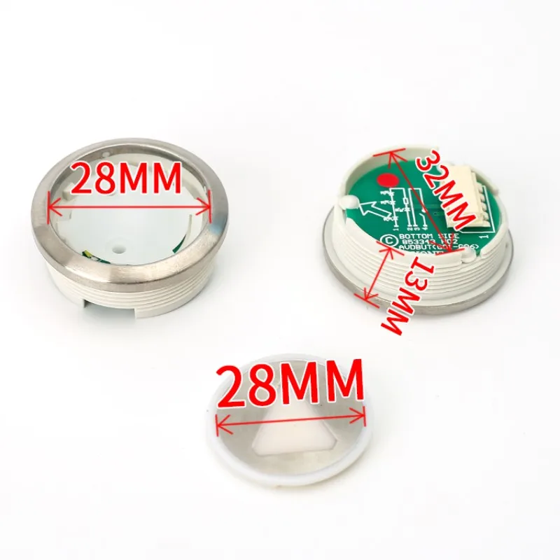 1PCS Elevator Button For KONE KDS50 DKS300 Round Digital Patch Car Outside Call Stainless Steel Elevator Part Green Plate BT23