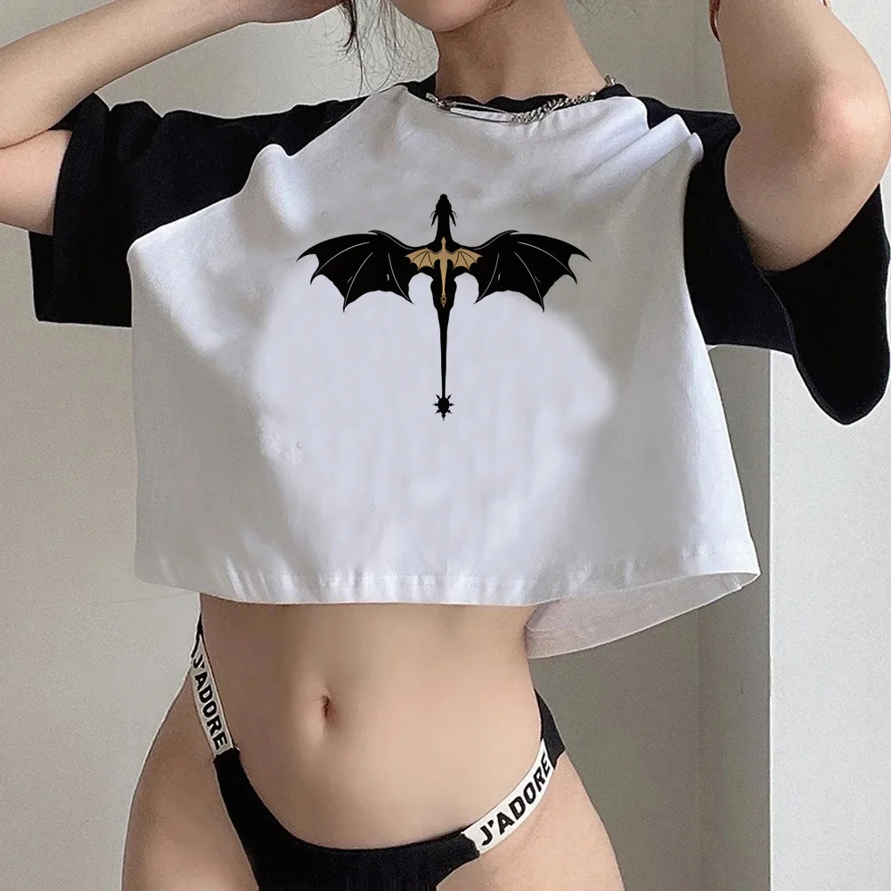 Fourth Wing aesthetic hippie  korean fashion crop top Female manga 90s korean fashion clothing clothes