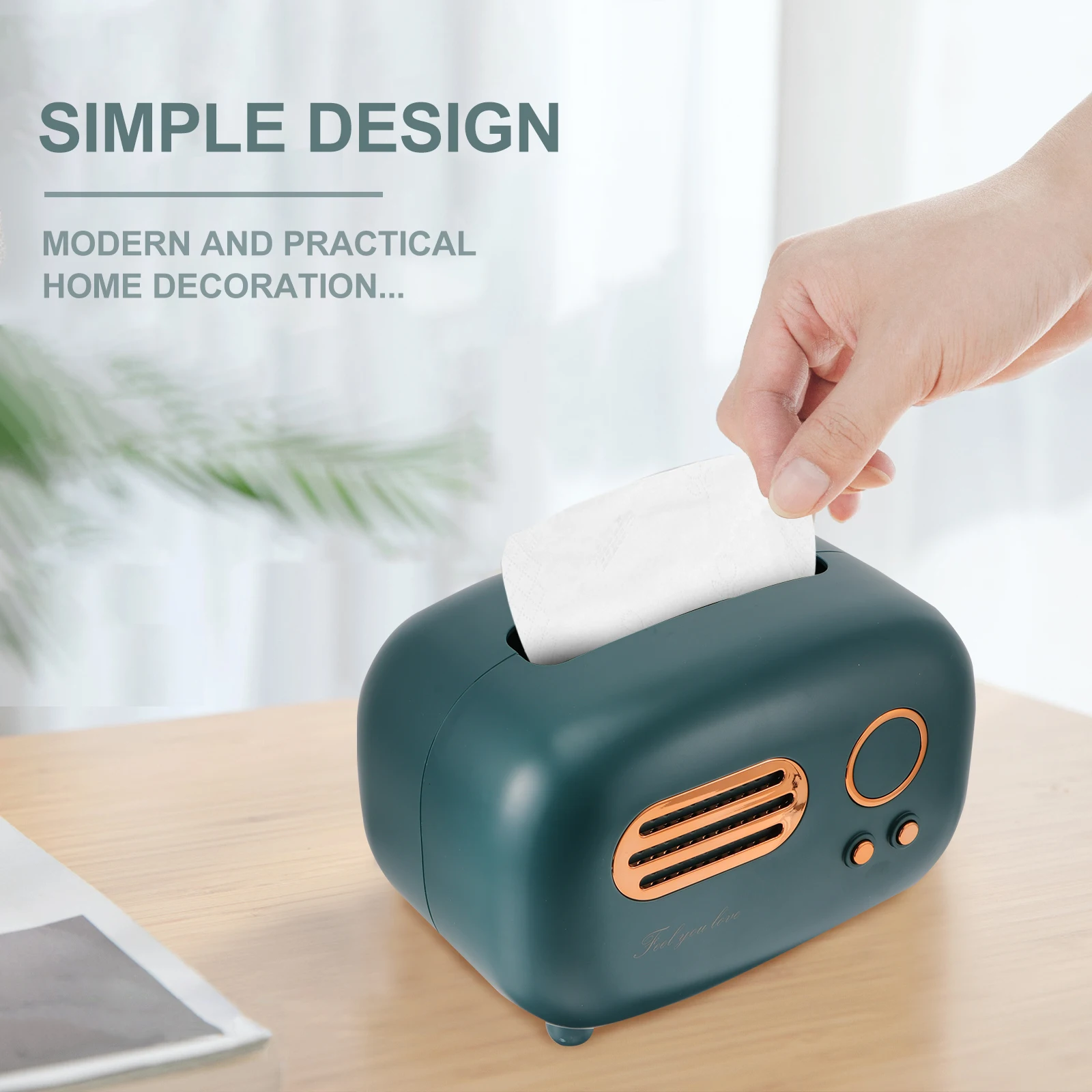 

Retro Radio Retro Tissue Box Paper Holder Napkin Case Storage Dispenser Home Office Decor Bedroom Tissue Box Living Room